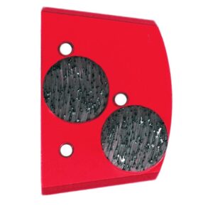 Segment cu doua pastile diamantate, rosu